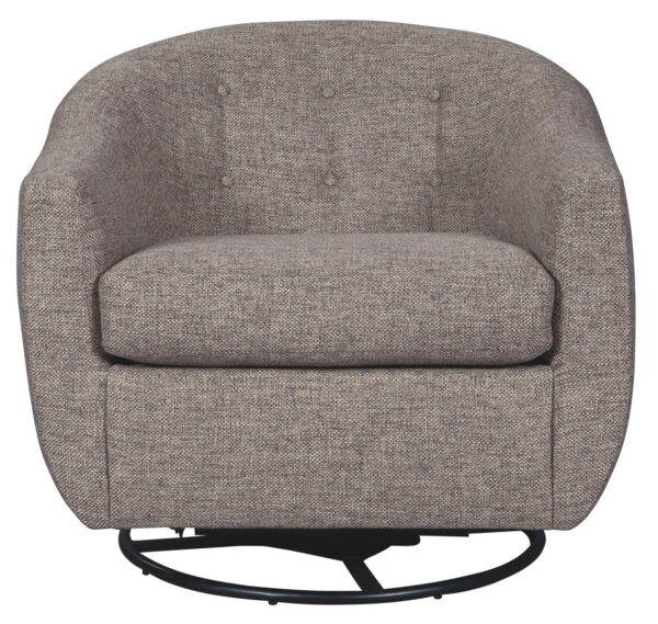 Upshur - Taupe - Swivel Glider Accent Chair - Image 4