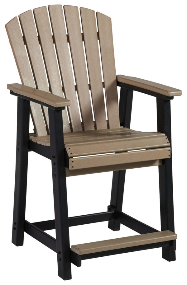 Fairen Trail - Black / Driftwood - Barstool (Set of 2) - Image 3