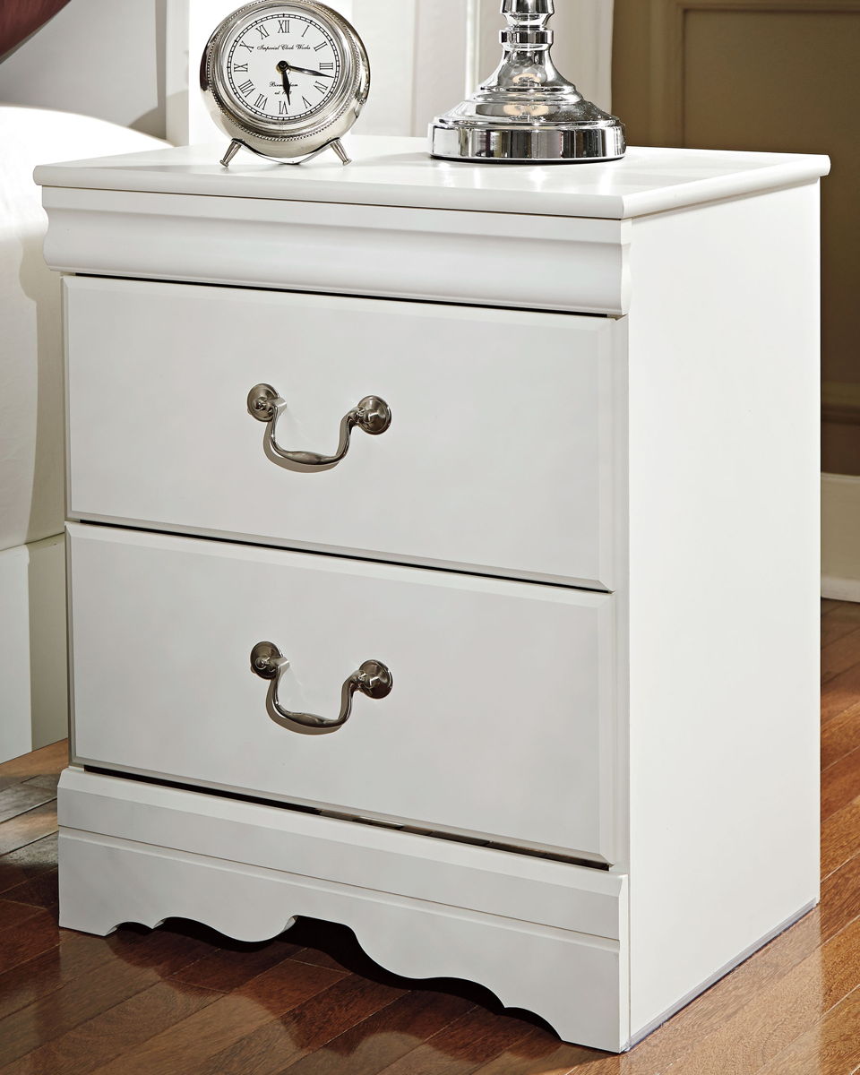 Anarasia - Two Drawer Night Stand - White - Image 3