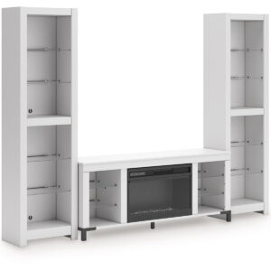 Brollevi - White - 3-Piece Entertainment Center