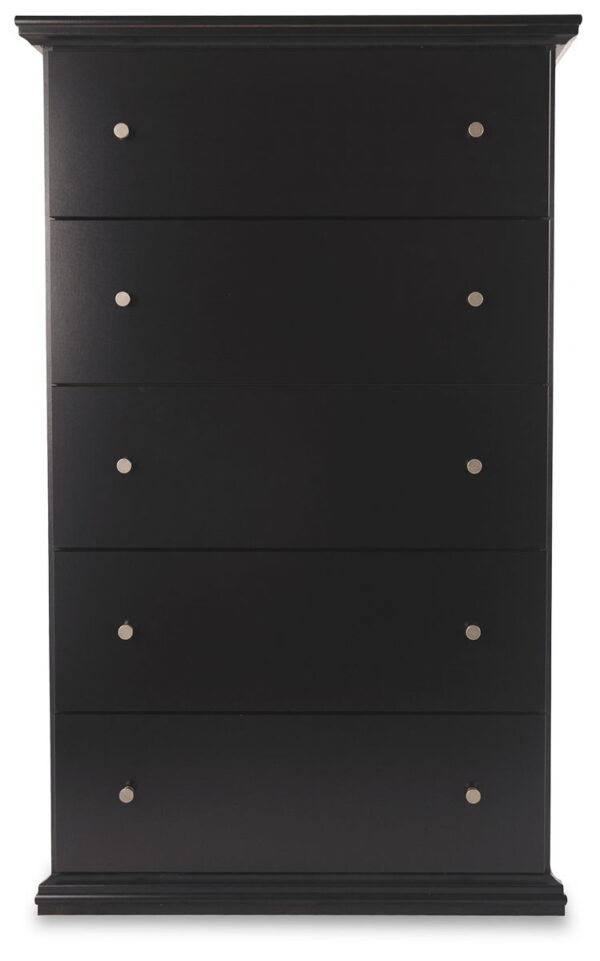 Maribel - Black - Five Drawer Chest - Image 4
