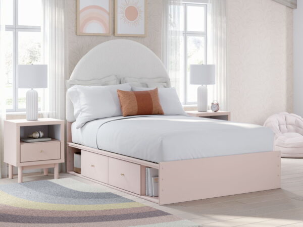 Wistenpine - Upholstered Panel Bed With Storage - Image 13