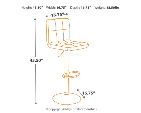 Bellatier - Adjustable Height Barstool (Set of 2) - Image 4
