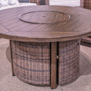 Monterey Point - Dark Brown - Round Fire Pit Table