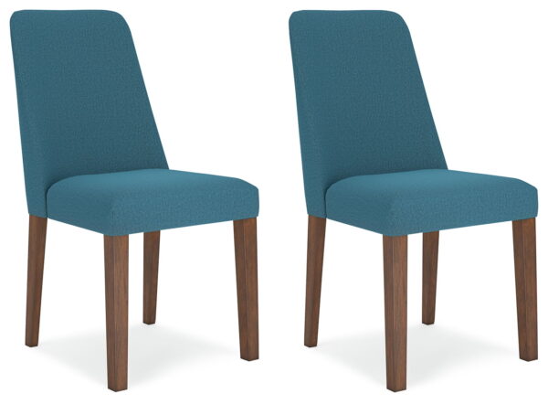 Lyncott - Blue / Brown - Dining Uph Side Chair (Set of 2) - Image 4