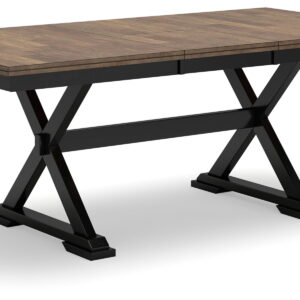 Wildenauer - Brown / Black - Rectangular Dining Extension Table