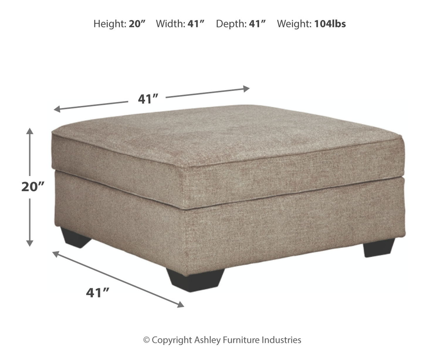 Bovarian - Ottoman With Storage - Stone - Image 3