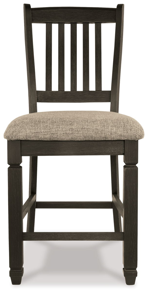 Tyler Creek - Upholstered Barstool (Set of 2) - Black / Grayish Brown - Image 2