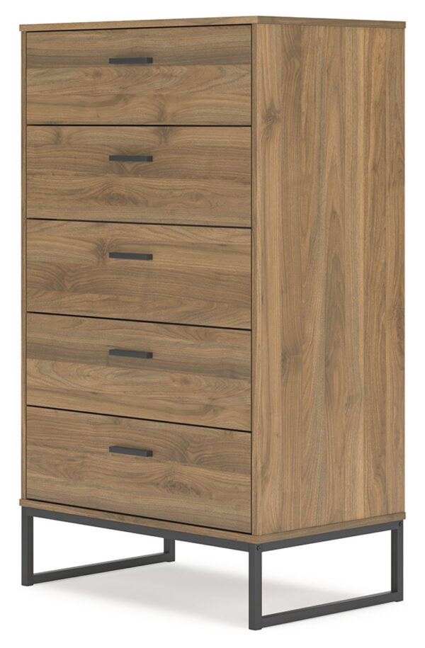 Deanlow - Honey - Five Drawer Chest - Image 3
