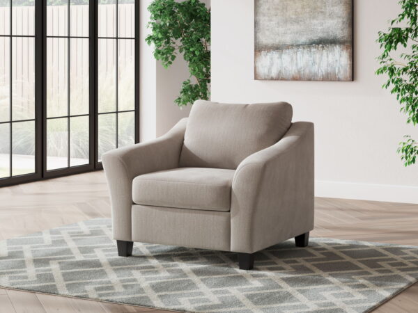 Willarae - Taupe - 2 Pc. - Chair And A Half, Ottoman - Image 3