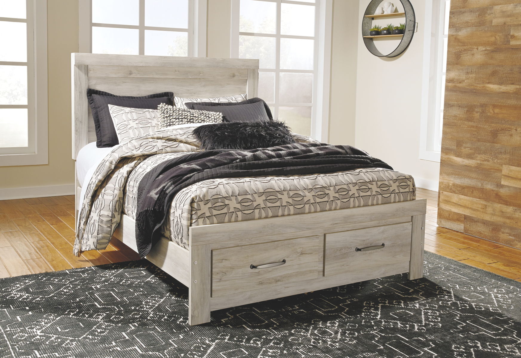 Bellaby - Dresser, Mirror, Platform Bed With Storage Drawers Set - Image 5