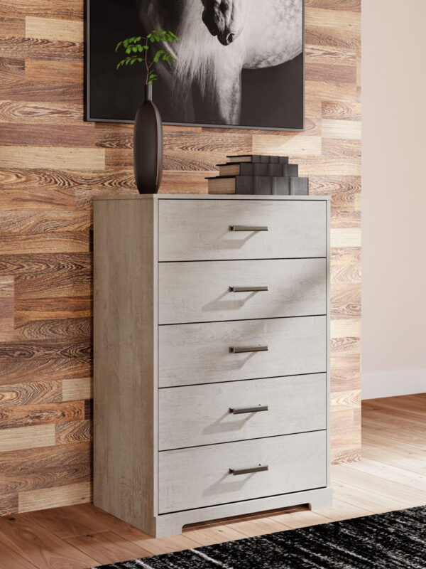 Shawburn - Gray - Five Drawer Chest - Image 4