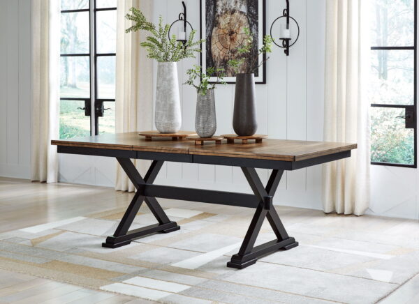 Wildenauer - Brown / Black - Rectangular Dining Extension Table - Image 3