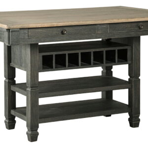 Tyler Creek - Black / Gray - Rectangular Dining Room Counter Table