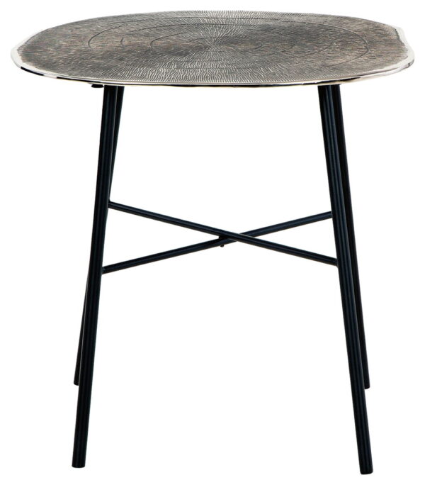 Laverford - Chrome / Black - Round End Table - Image 4