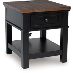Wildenauer - Brown / Black - Rectangular End Table