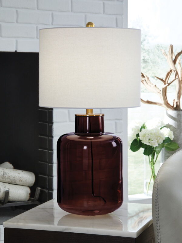 Mette - Brown / Gold Finish - Glass Table Lamp - Image 2