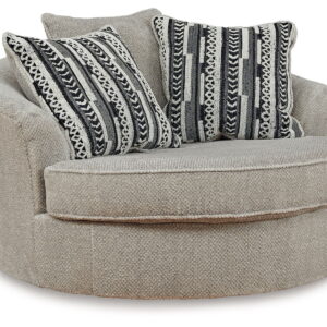 Calnita - Sisal - Oversized Swivel Accent Chair