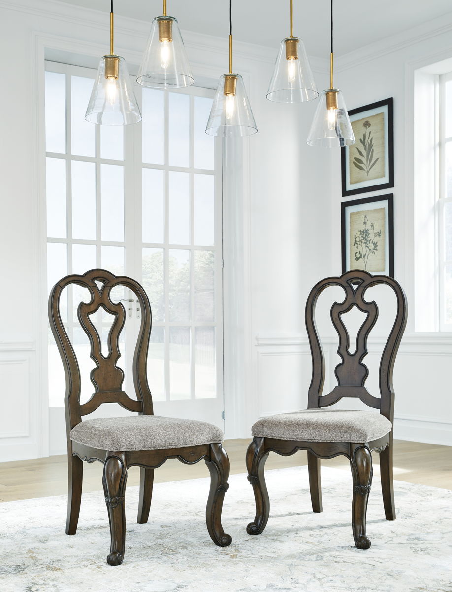 Maylee - Dining Upholstered Side Chair (Set of 2) - Dark Brown - Image 2