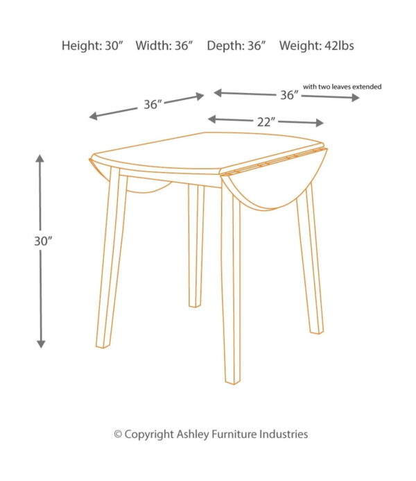 Hammis - Round Dining Drop Leaf Table Set - Image 6