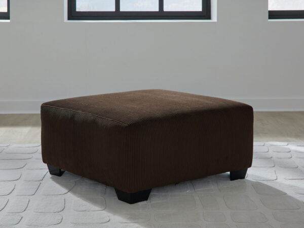 Kimlee - Chocolate - Oversized Accent Ottoman - Image 3