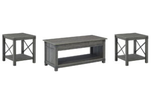 Freedan - 3 Pc. - Coffee Table, 2 End Tables - Grayish Brown