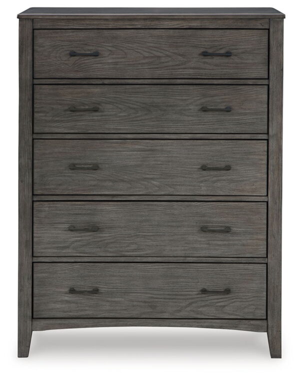 Montillan - Grayish Brown - Five Drawer Chest - Image 2