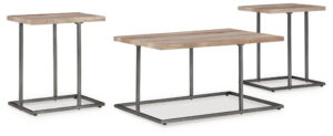 Albreane - Occasional Table Set (Set of 3) - Grayish Brown / Black