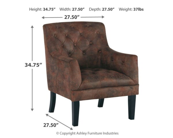 Drakelle - Mahogany - Accent Chair - Image 3
