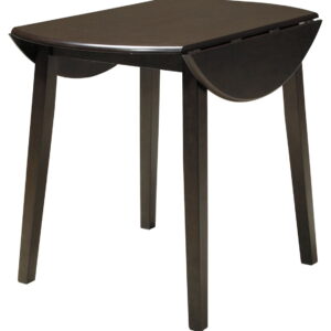 Hammis - Dark Brown - Round DRM Drop Leaf Table