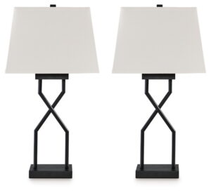 Brookthrone - Metal Table Lamp (Set of 2) - Black