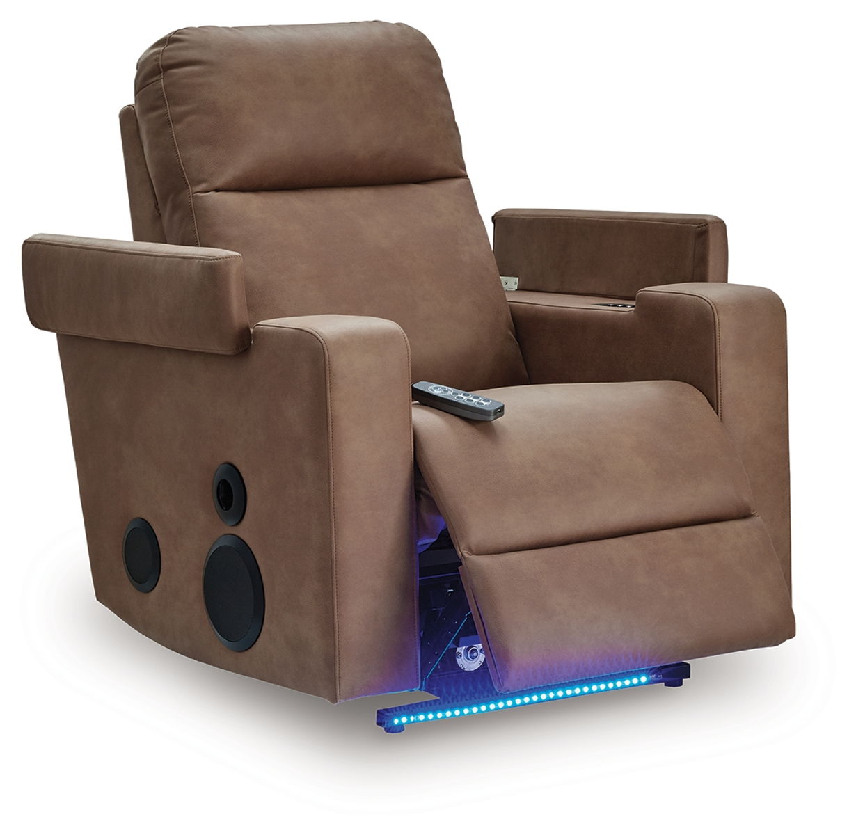 Lorrenton - Glider Power Recliner With Audio System - Caramel - Image 2