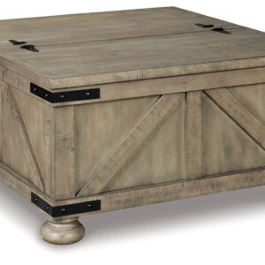 Aldwin - Gray - Cocktail Table With Storage - Square