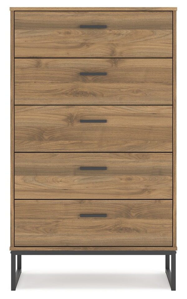 Deanlow - Honey - Five Drawer Chest - Image 2