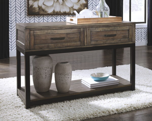 Johurst - Grayish Brown - Sofa Table - Image 2