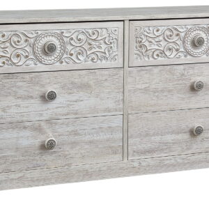 Paxberry - Whitewash - Six Drawer Dresser - Weatherworn