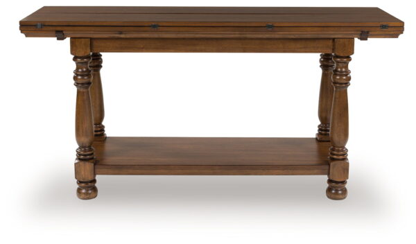 Sturlayne - Brown - Flip Top Sofa Table - Image 3
