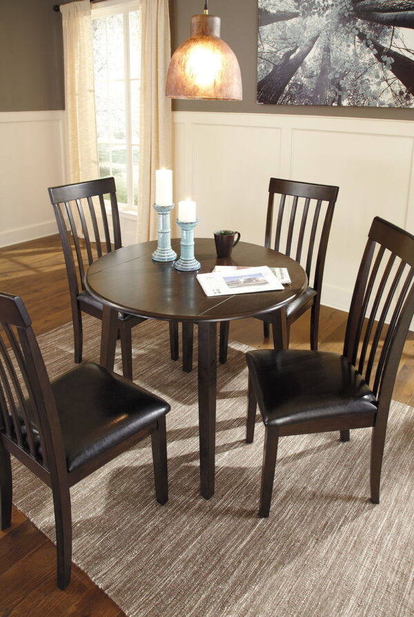 Hammis - Round Dining Drop Leaf Table Set - Image 2