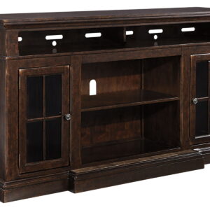 Roddinton - Dark Brown - XL TV Stand w/Fireplace Option