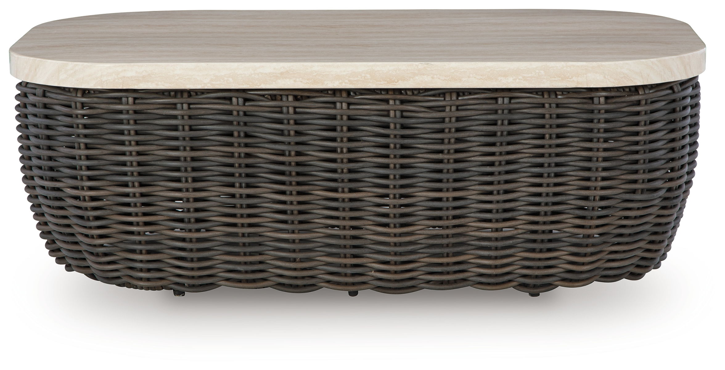 Kimora - Rectangular Cocktail Table - Beige / Dark Brown - Image 3