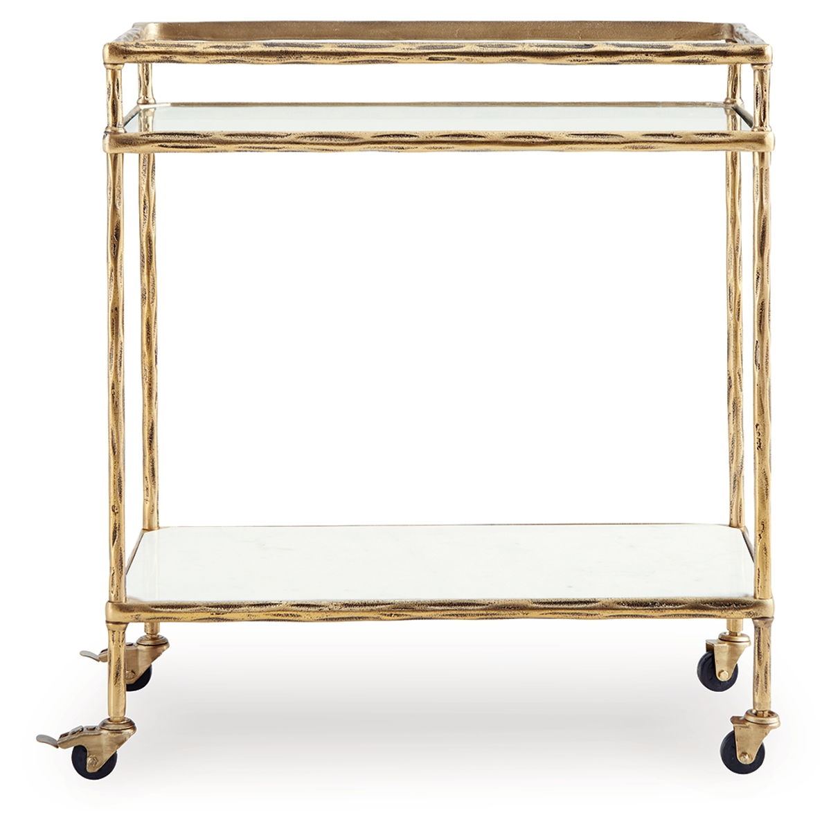 Plattfield - Bar Cart - Antique Gold Finish - Image 4