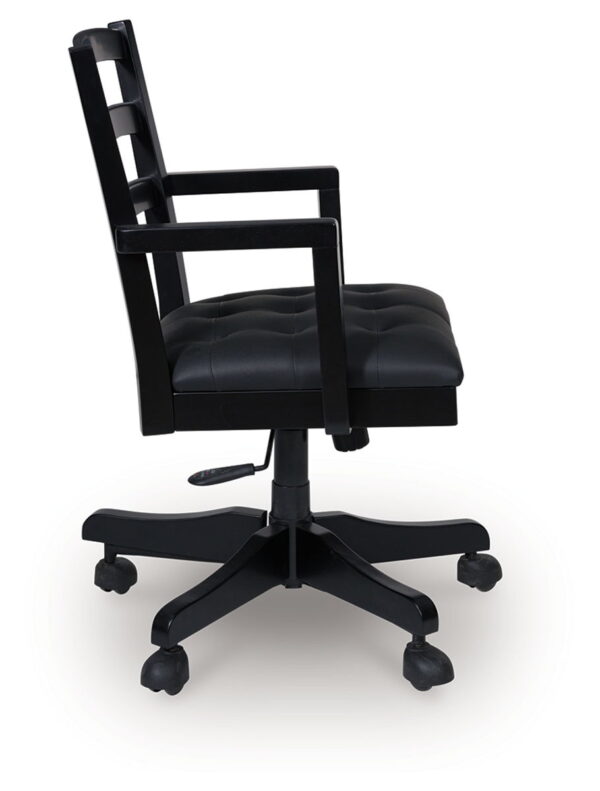 Wildenauer - Brown / Black - Home Office Swivel Desk Chair - Image 3
