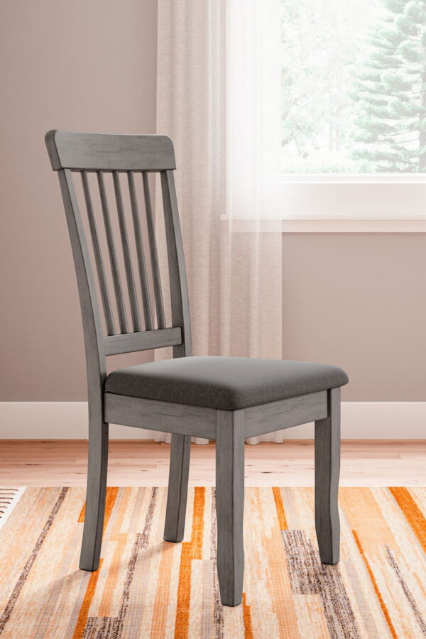 Shullden - Gray - 5 Pc. - Drop Leaf Table, 4 Side Chairs - Image 2