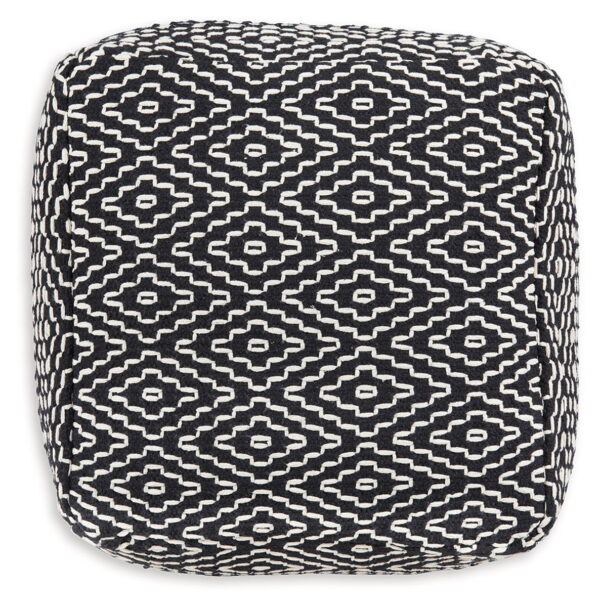 Jasett - Black / Ivory - Pouf - Image 2