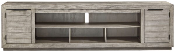 Naydell - Gray - XL TV Stand w/Fireplace Option - Image 4