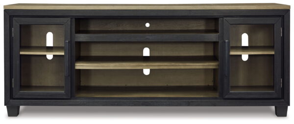 Foyland - Black / Brown - XL TV Stand w/Fireplace Option - Image 3