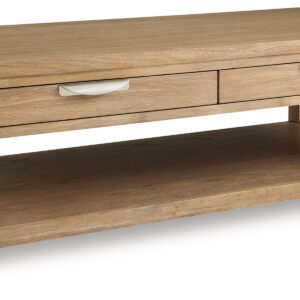 Rencott - Light Brown - Rectangular Cocktail Table