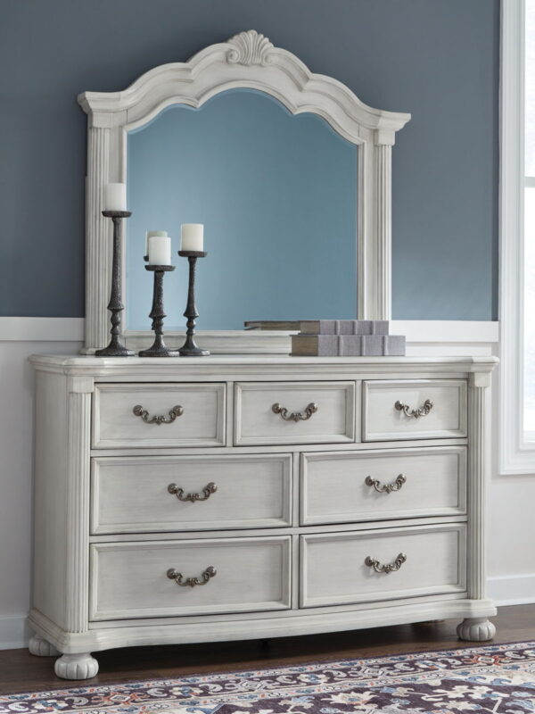 Montelaine - Antique White - Dresser And Mirror - Image 4