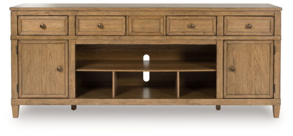 Sharlance - Light Brown - XL TV Stand With Fireplace Option - Image 3