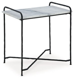 Ashber - Accent Table - White / Black